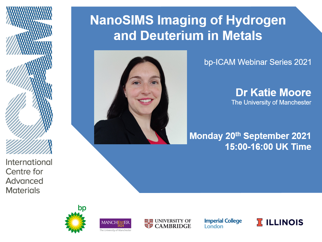 bp-ICAM Webinar: NanoSIMS Imaging of Hydrogen and Deuterium in Metals