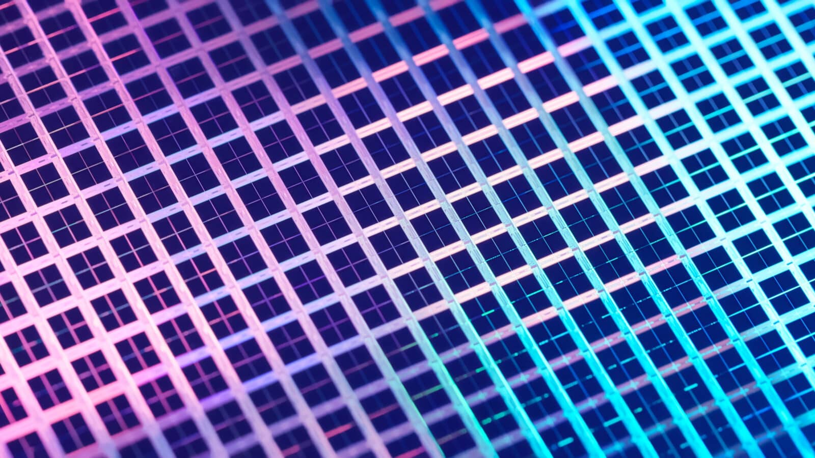 Macro of silicon wafer semiconductor