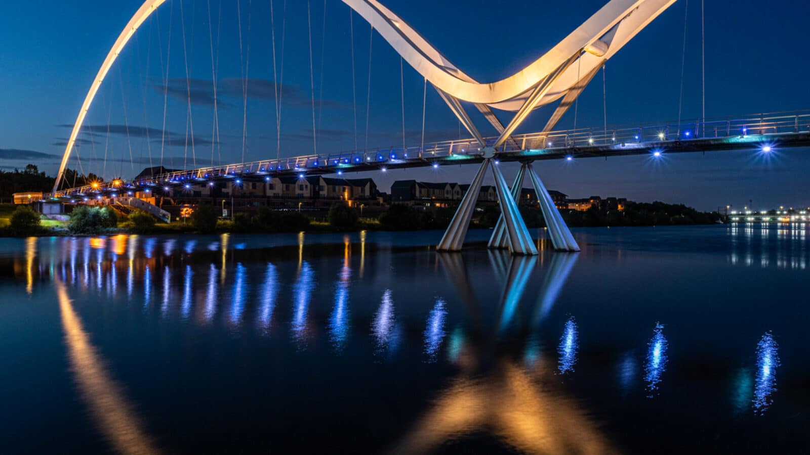 The Infinity Bridge Across The River Tees Is Located At Stockton On Tees. England.