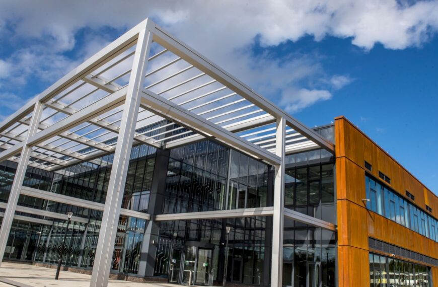 Wide image of the Sustainable Materials Manufacturing Centre in Rochdale