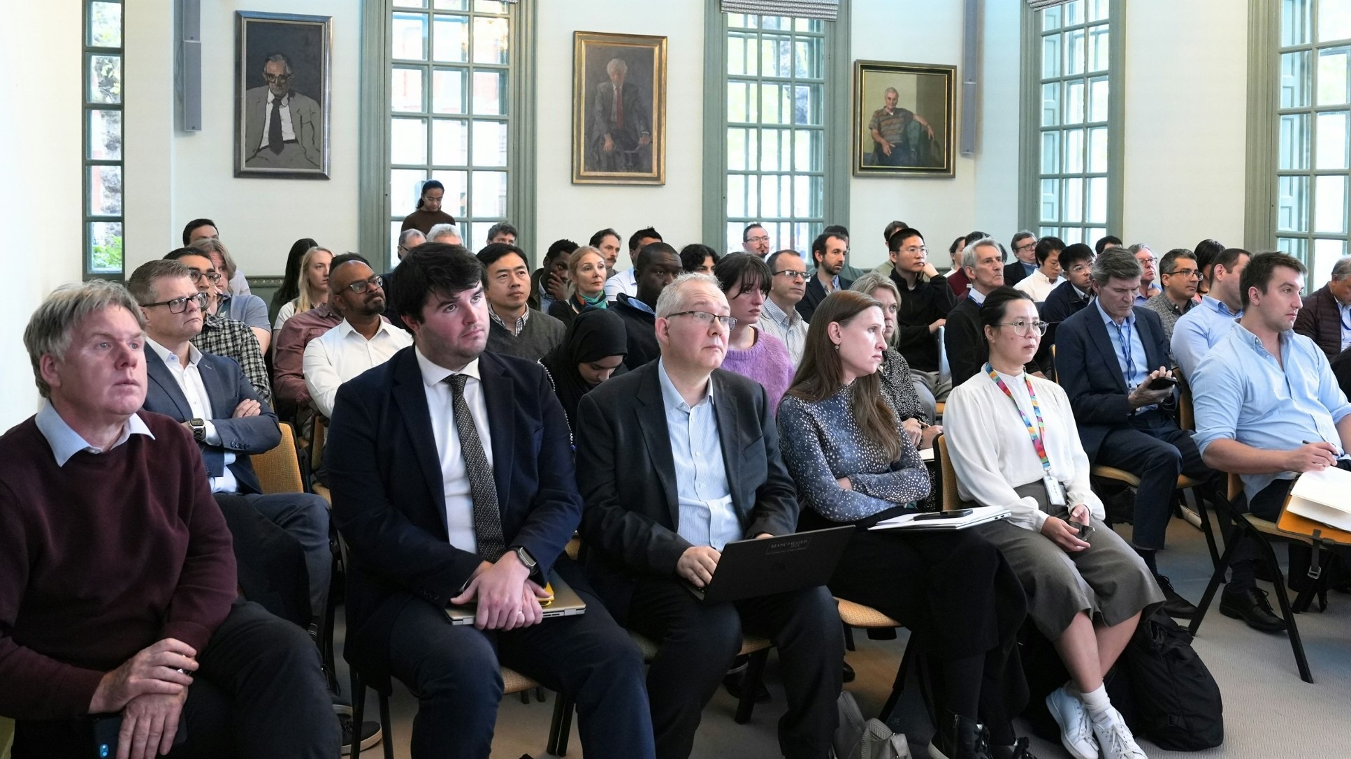 Seated audience members at the Royce Metamaterials Workshop